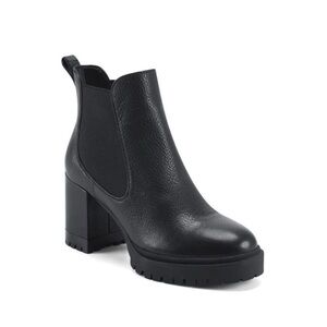 Aerosoles Emelia Black Leather Ankle Boots